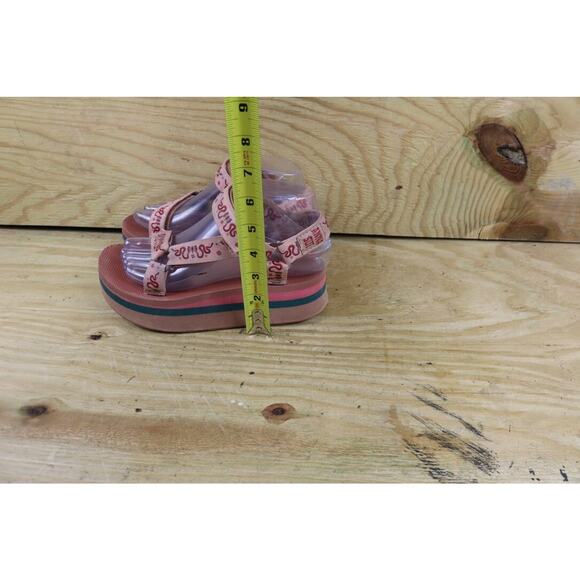 Teva Anna Sui Womens 6 Pink Universal Platform Sandals Lollipop Limited Edition - Picture 8 of 9